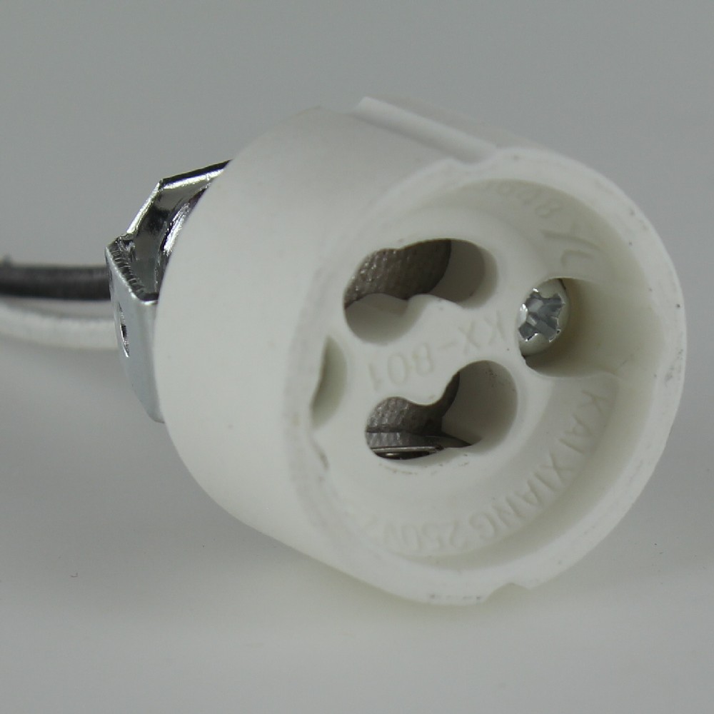 GU10 Porcelain Round Socket with 1/8ips. Mounting Hickey and 72in. Long Teflon Leads Questions & Answers