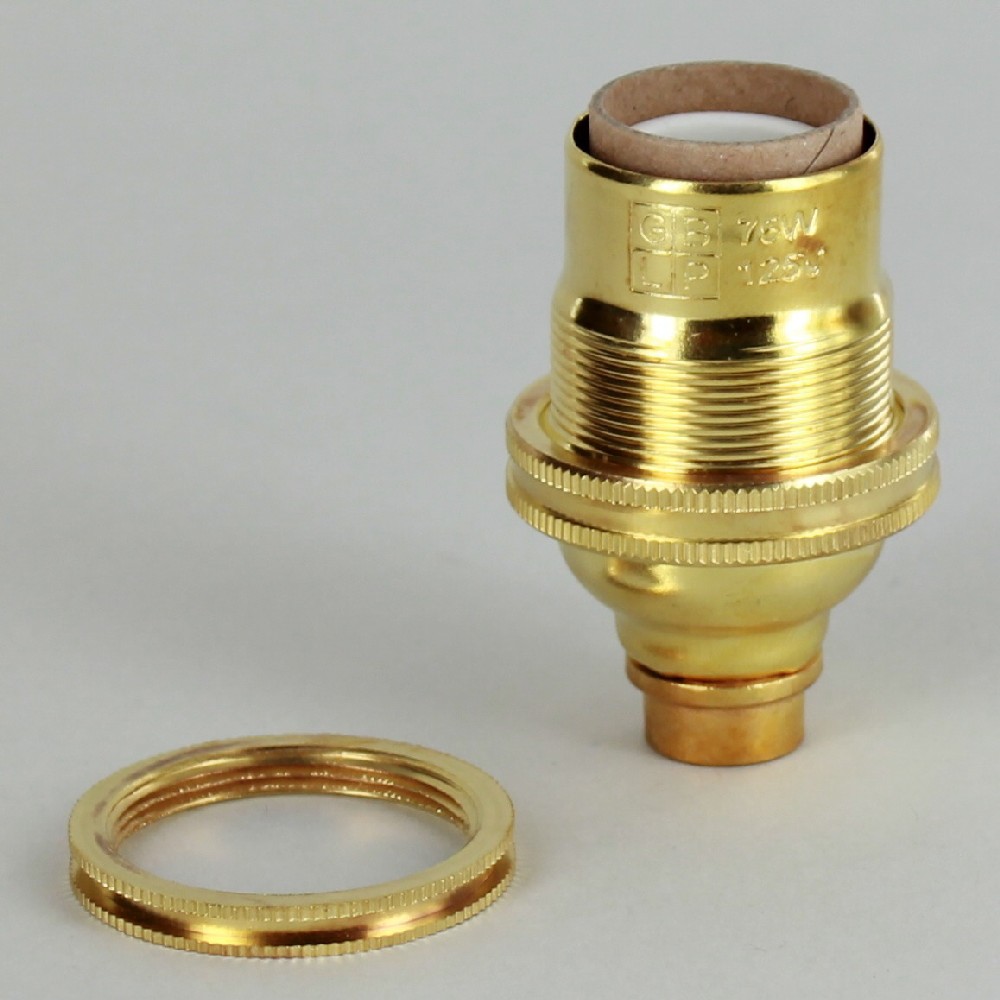 Unfinished Brass E-12 Threaded Socket with Shade Ring and Porcelain Interior and Captive Ring Questions & Answers