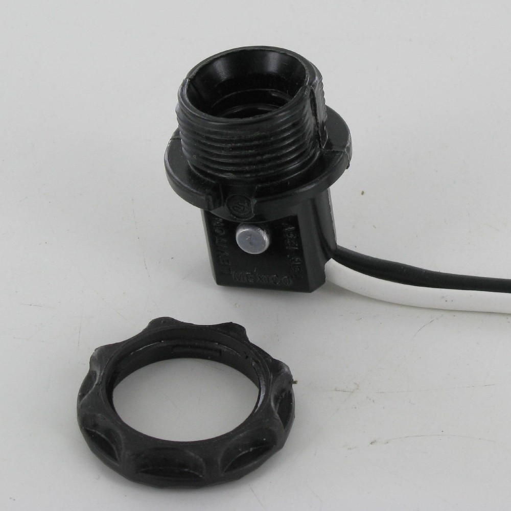 Candelabra Base Lamp Socket with Threaded Body and 4in. Leads Questions & Answers