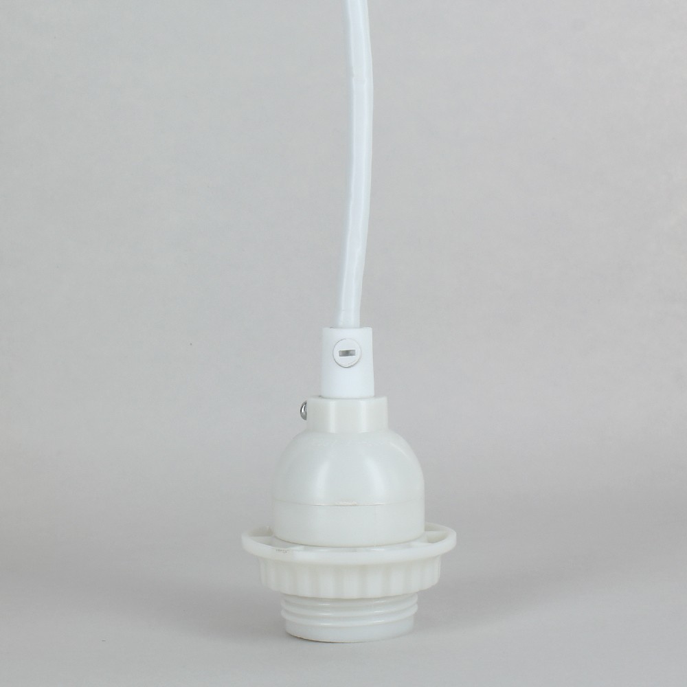 8ft. White Pendant Fixture for 1-3/8 in. Hole Shade Questions & Answers