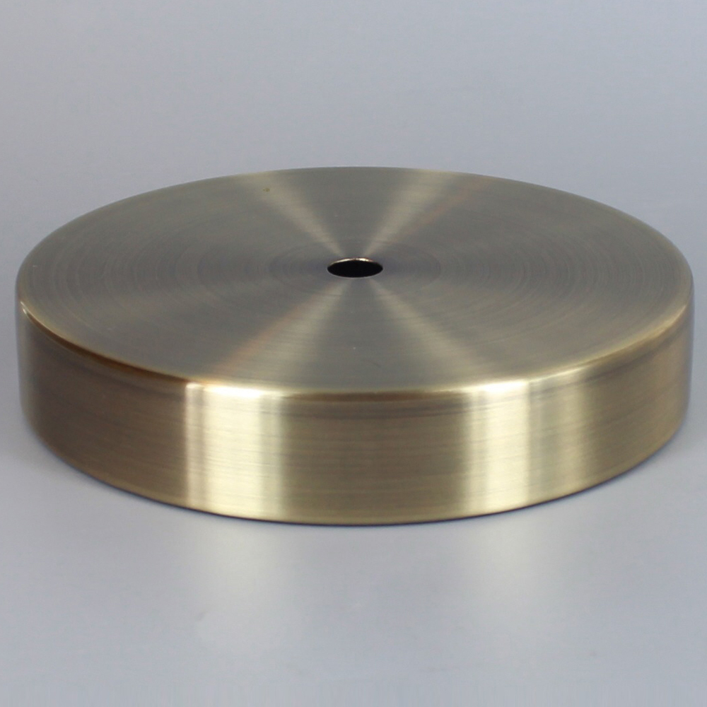 1/8ips Center Hole - 6in Flat Canopy/Base without Wire Way - Antique Brass Finish Questions & Answers