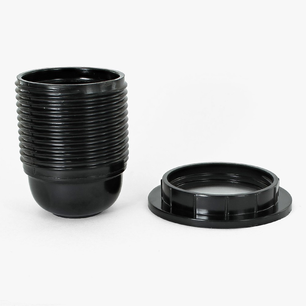 Black E-26 Base Phenolic Socket with Threaded Outer Shell and 1/8ips. Cap - Includes Ring Questions & Answers