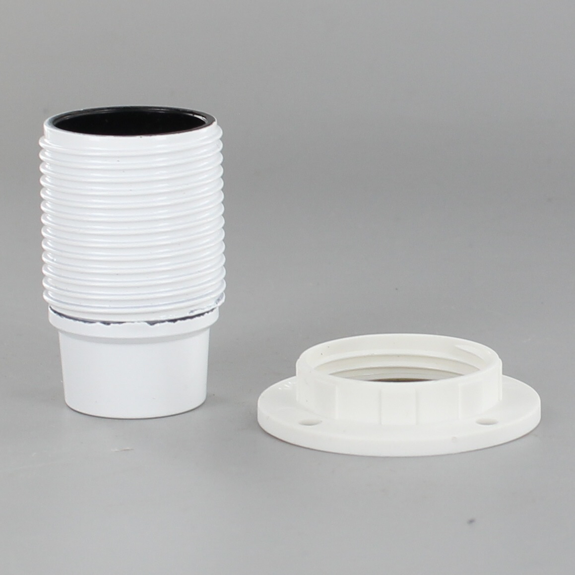 White Candelabra Base Phenolic Socket with Threaded Outer Shell and Ring Questions & Answers