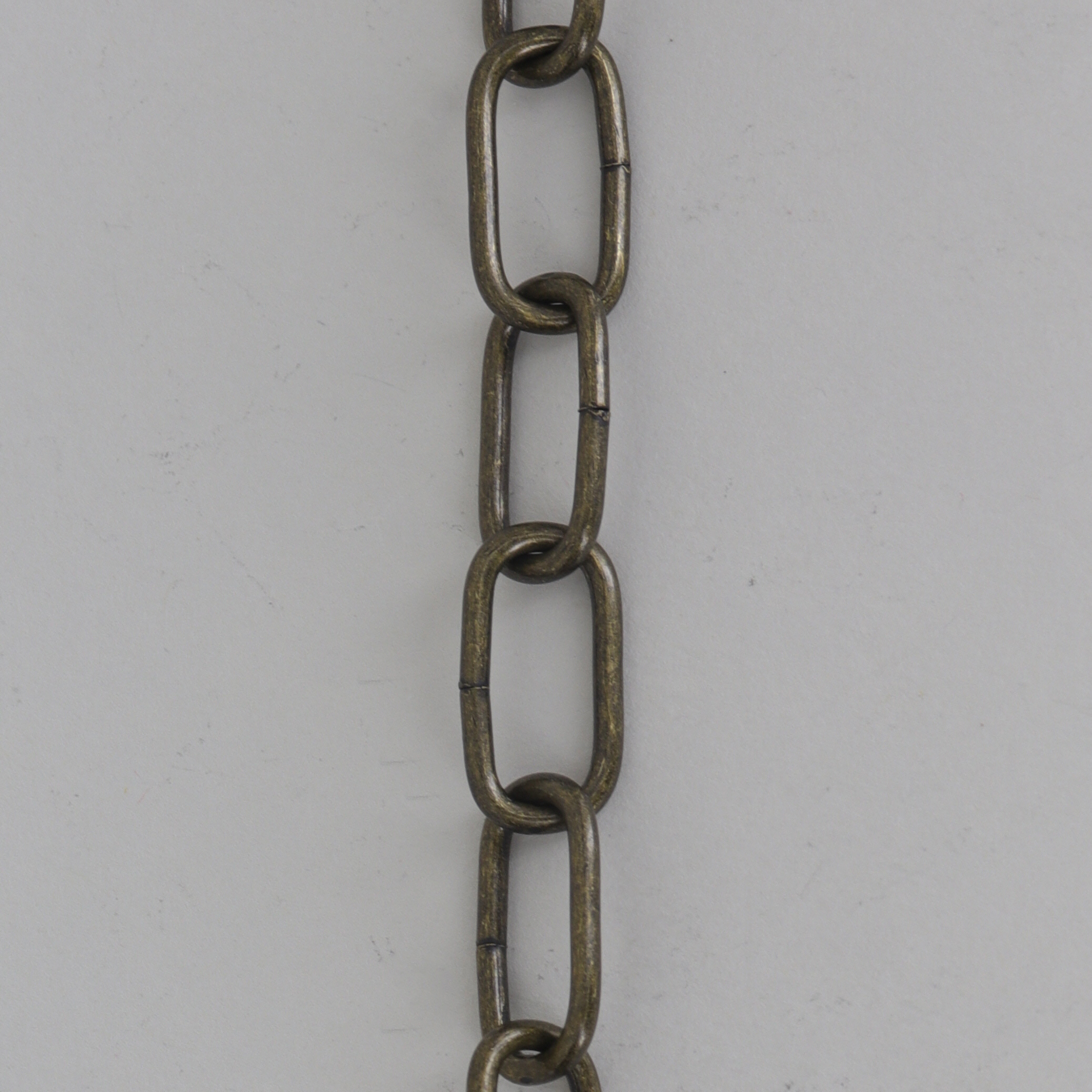 13 Gauge (1/16in) Steel Small Rectangle Steel Chain - Antique Brass Finish Questions & Answers