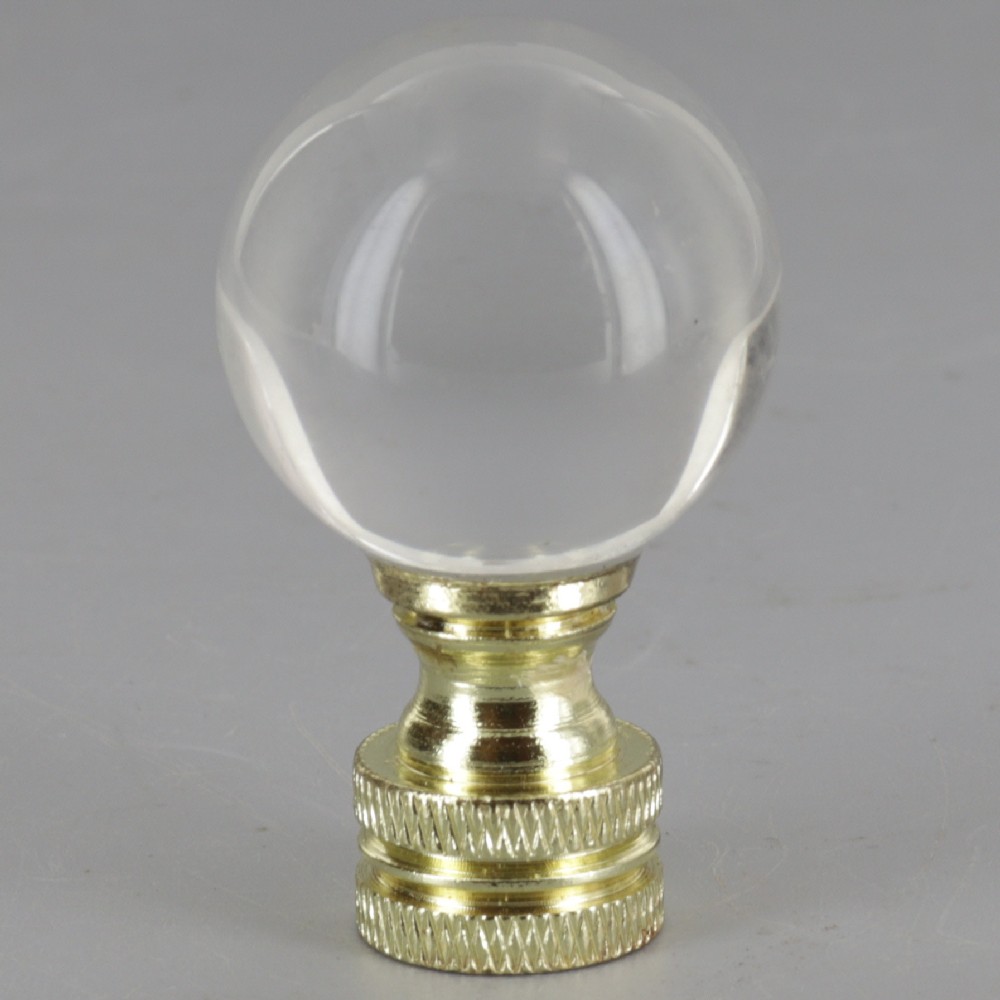 1/4-27 UNF Plain Round Crystal Ball Finial - Brass Threaded Base. Questions & Answers