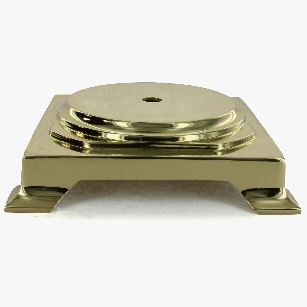 3-1/2in. Seat Cast Brass Lamp Base with Four Curved Legs - Polished Brass Questions & Answers