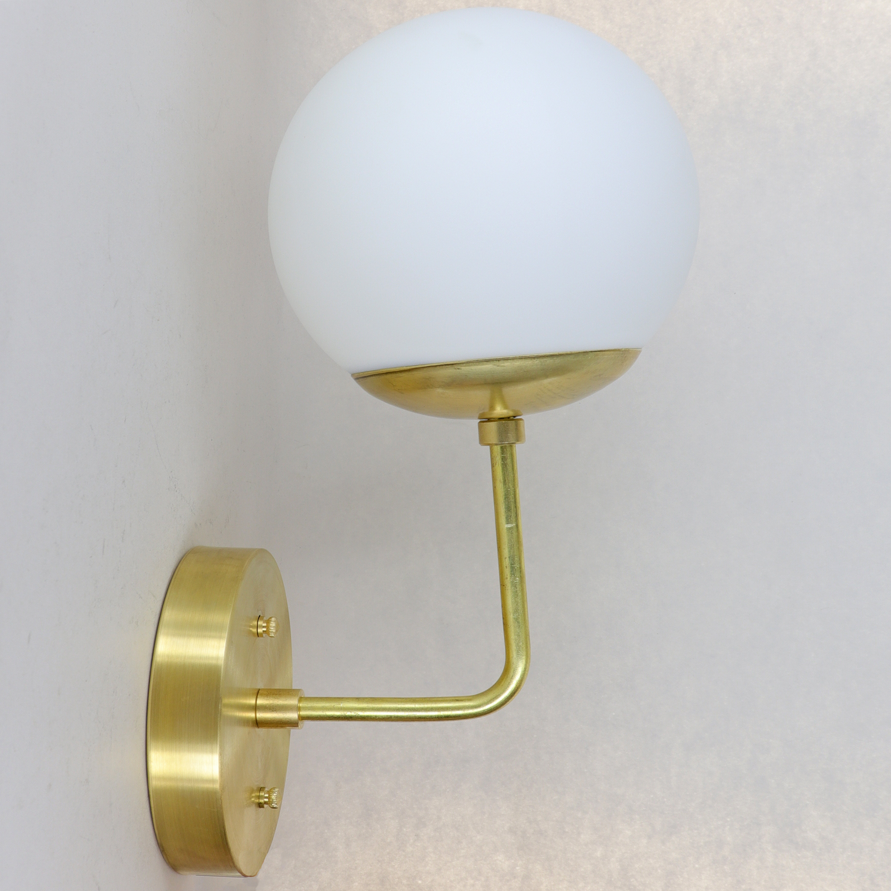 6in. Satin Neckless Ball Sconce Fixture - Unfinished Brass. Questions & Answers