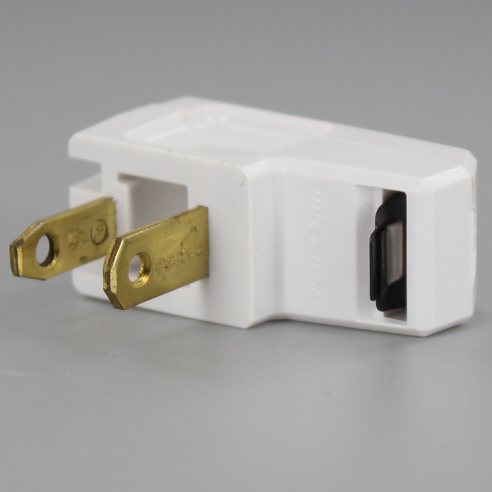 White - Polarized, Non-Grounding, Easy Lamp Plug for 16/2 SPT-2 and 18/2 SPT-2 Wire Questions & Answers