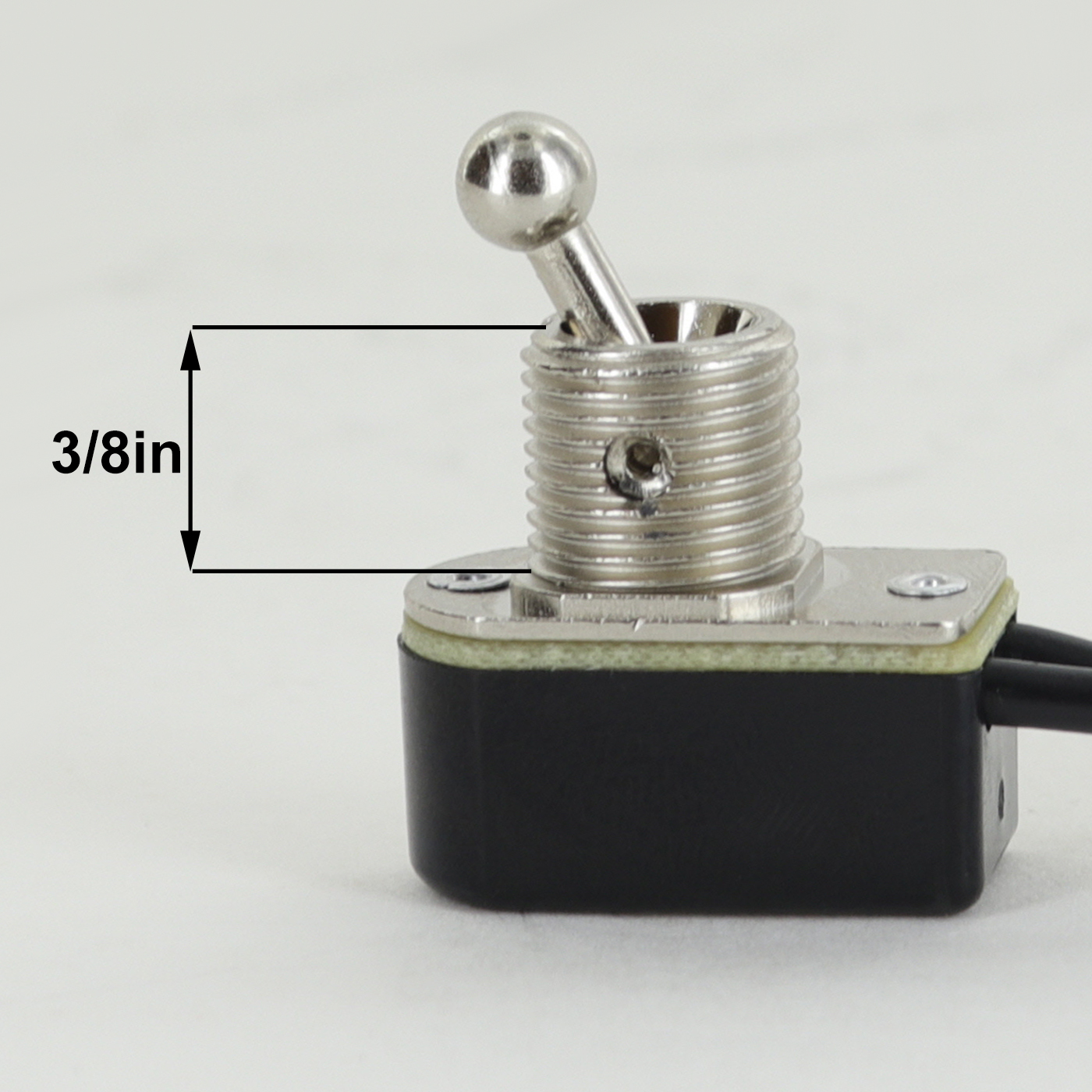 Ball Knob On-Off Toggle Switch with 18/1 AWM Wire Leads. Rated Maximum 6A 125VAC / 3A 250VAC Questions & Answers