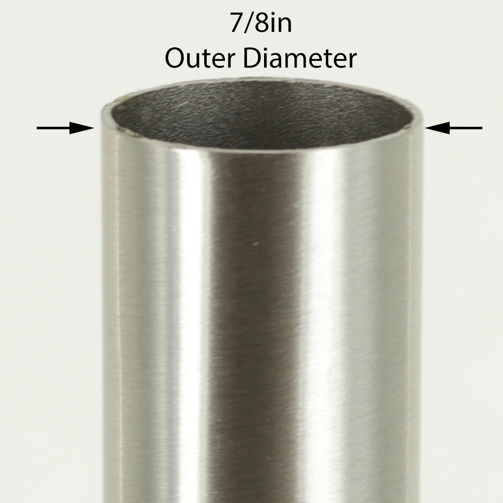 36in Long X 7/8in Diameter Brushed/ Satin Nickel Steel Tubing Questions & Answers