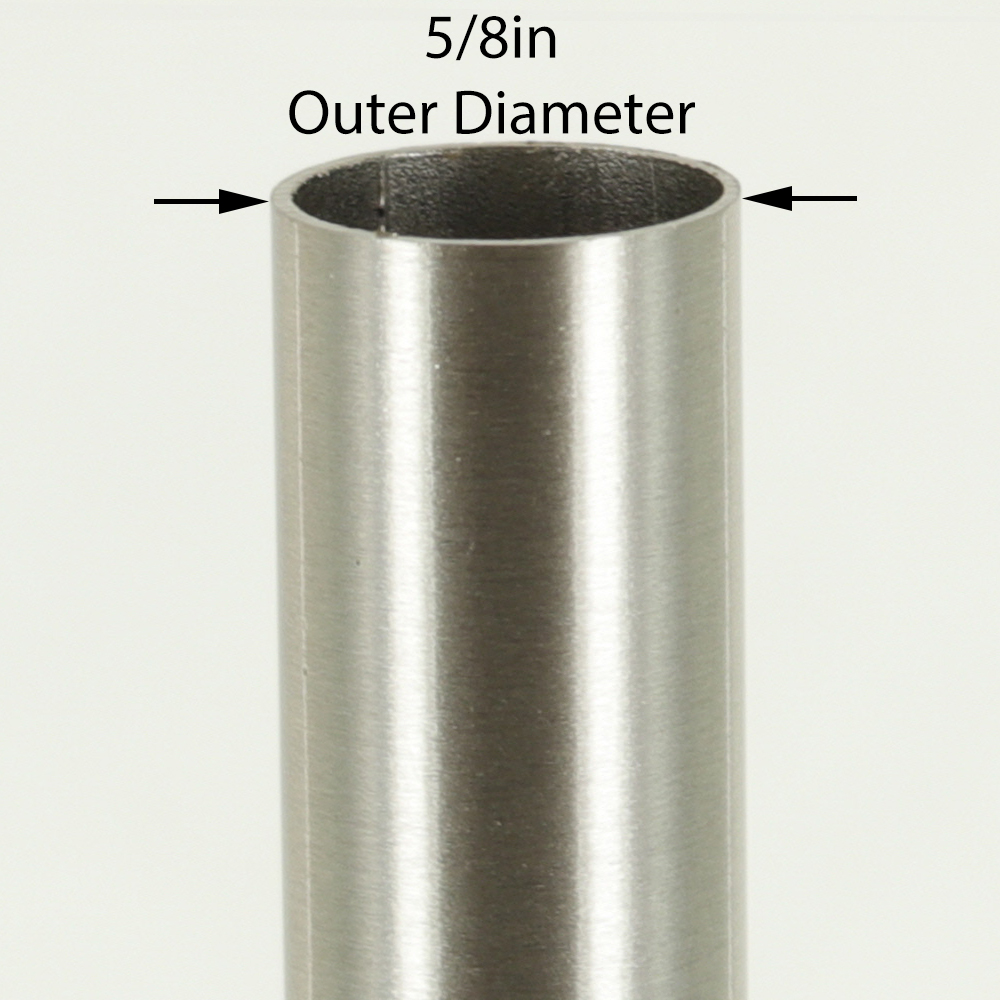 36in Long X 5/8in Diameter Brushed/ Satin Nickel Steel Tubing Questions & Answers