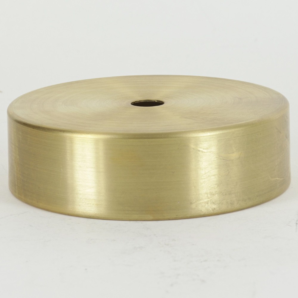 3-1/2in Diameter Flat Base without Wire Way - Unfinished Brass Questions & Answers