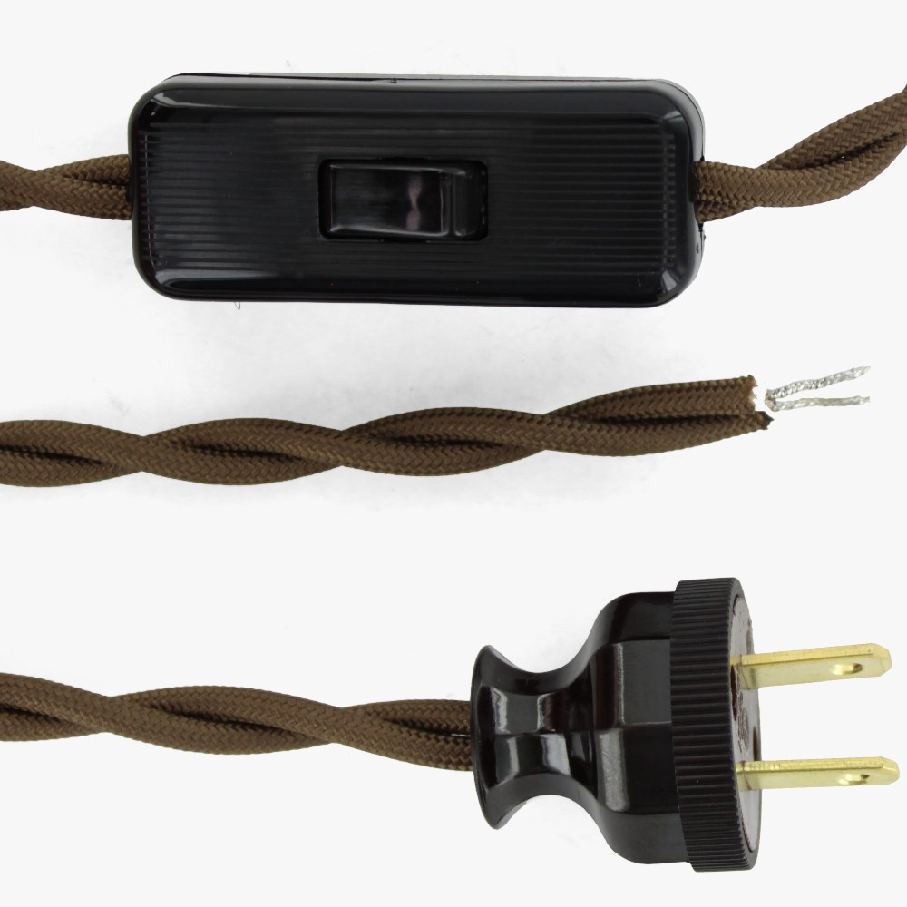 can you build this cordset with black twisted cord instead of brown?