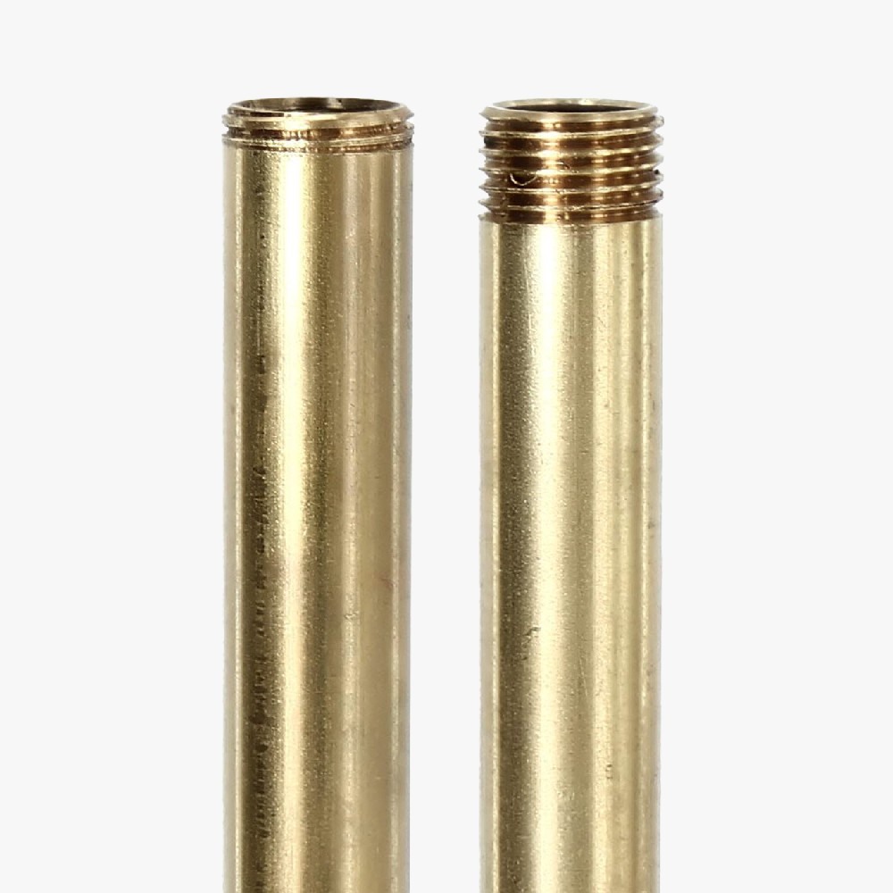 7in Long - 1/8ips (3/8in O.D) Brass Pipe Stem with 2 Threads x 5 threads on the end ends - Unfinished Brass Questions & Answers