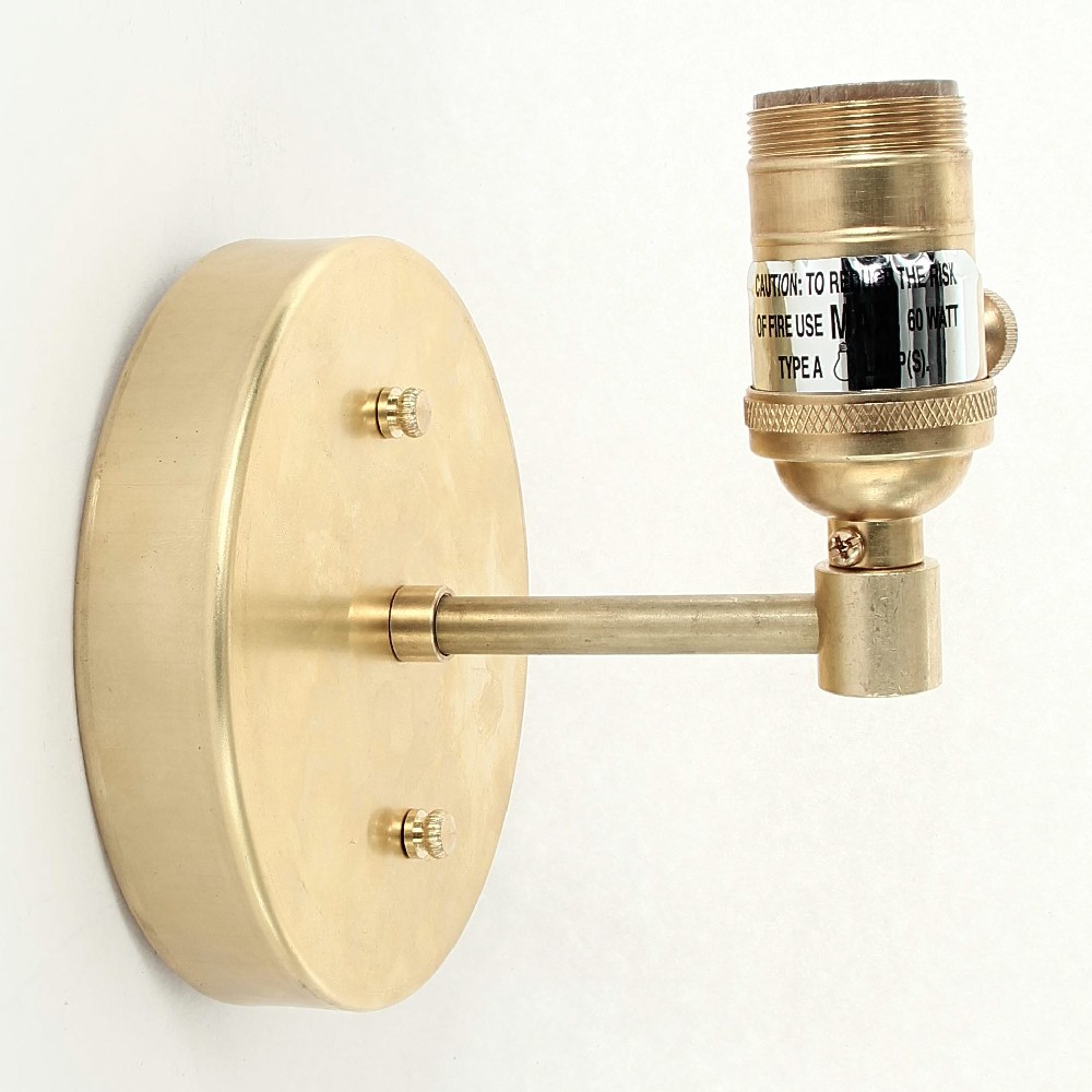 Wall Sconce with Single-Turn UNO Threaded Lamp Socket - Unfinished Brass Questions & Answers