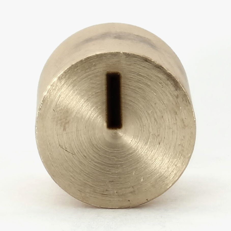 Choose Your Engraving - 7/8in. x 3/4in. Plain Dimmer Knob With Set Screw (Recessed) - Unfinished Brass Questions & Answers