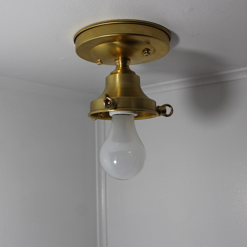 Three Loop Semi-Flush 3-1/4in Fitter Lighting Fixture - Unfinished Brass Questions & Answers